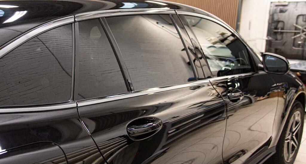 Mercedes - før montering af solfilm