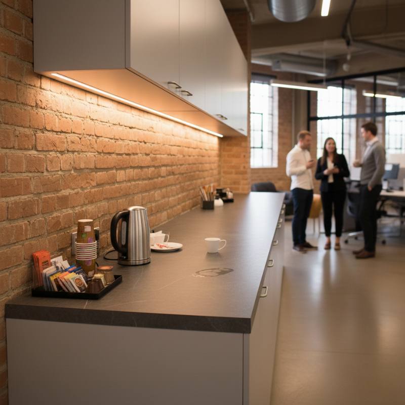 Kontor køkken - før folie